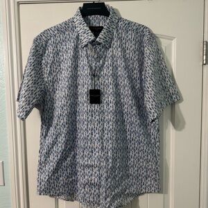 NWT MENS SIZE XL MENS WAREHOUSE PRONTO UOMO BRAND CACTUS PRINT BUTTON UP